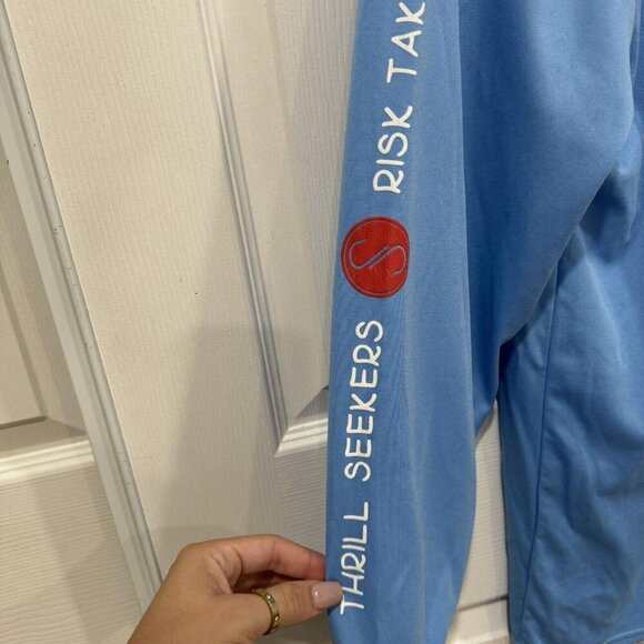 Men’s L-Shirt Salty Crew Surface Rashguard (bundle Of 2) Blue White - Picture 8 of 12